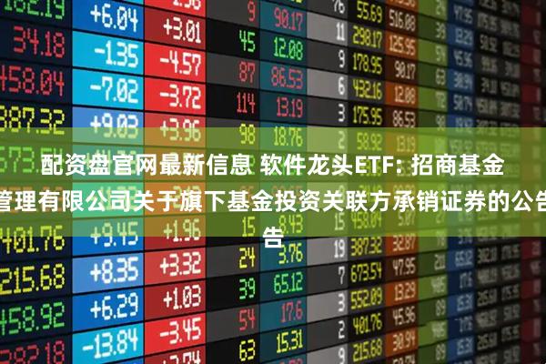 配资盘官网最新信息 软件龙头ETF: 招商基金管理有限公司关于旗下基金投资关联方承销证券的公告