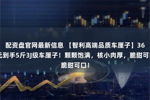 配资盘官网最新信息 【智利高端品质车厘子】368元到手5斤3J级车厘子！颗颗饱满，核小肉厚，脆甜可口！